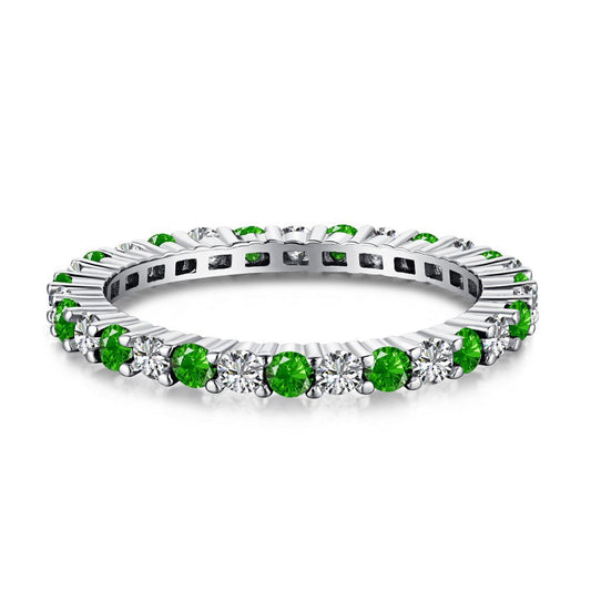 Real 925 Sterling Silver Sparkling Cocktail Ring