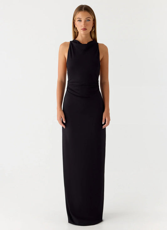 Hidden Agenda Maxi Dress - Black