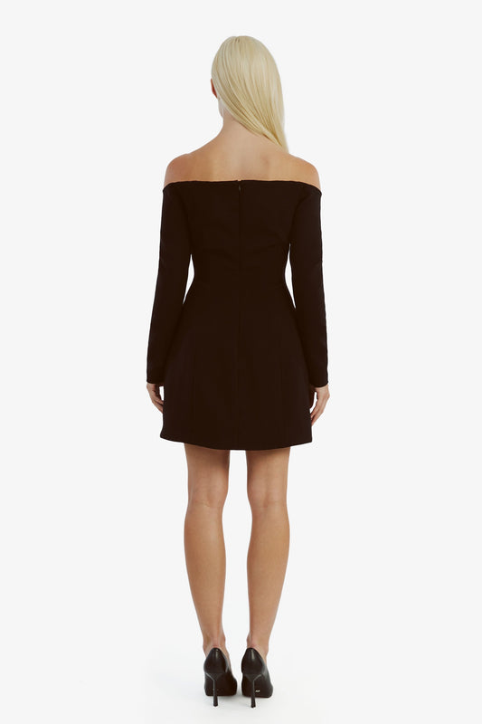 Nadene Hourglass Mini Dress - Black