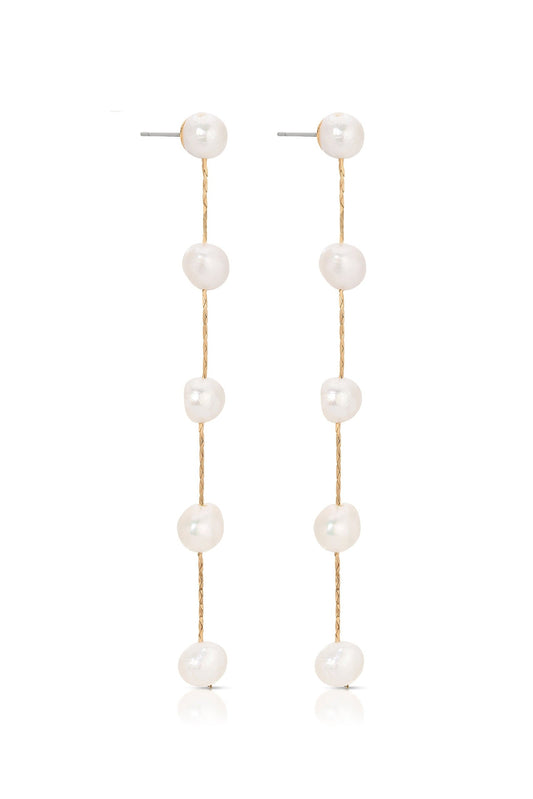 Dripping Pearl Drop Earrings
