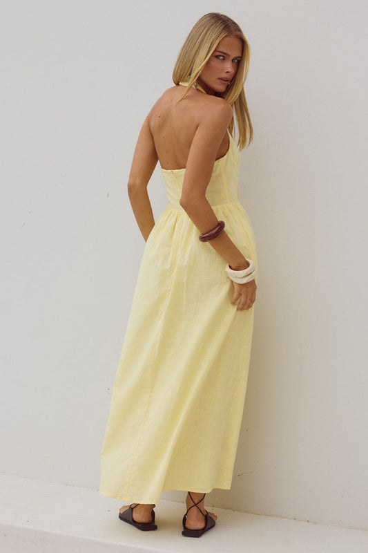 Limoni Midi Dress - Lemon