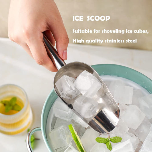 Stainless Steel Ice Scoop – 6 Oz Heavy Duty Kitchen Scoop