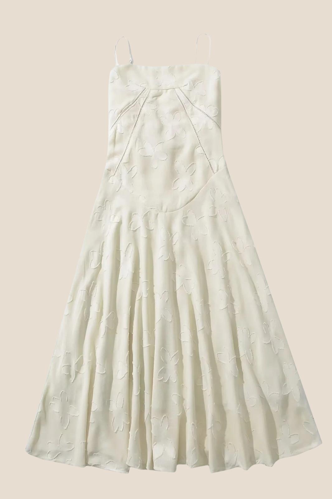 Spaghetti Straps Pink Lace A-line Long Dress