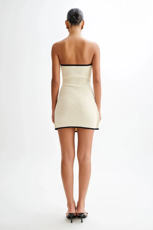 Oriane – Strapless knit dress with bow detail