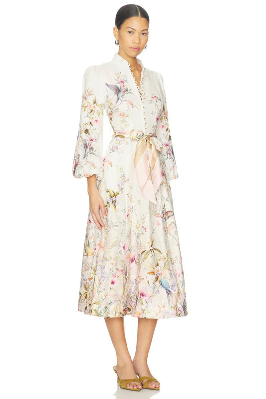 Rebellion Button Midi Dress