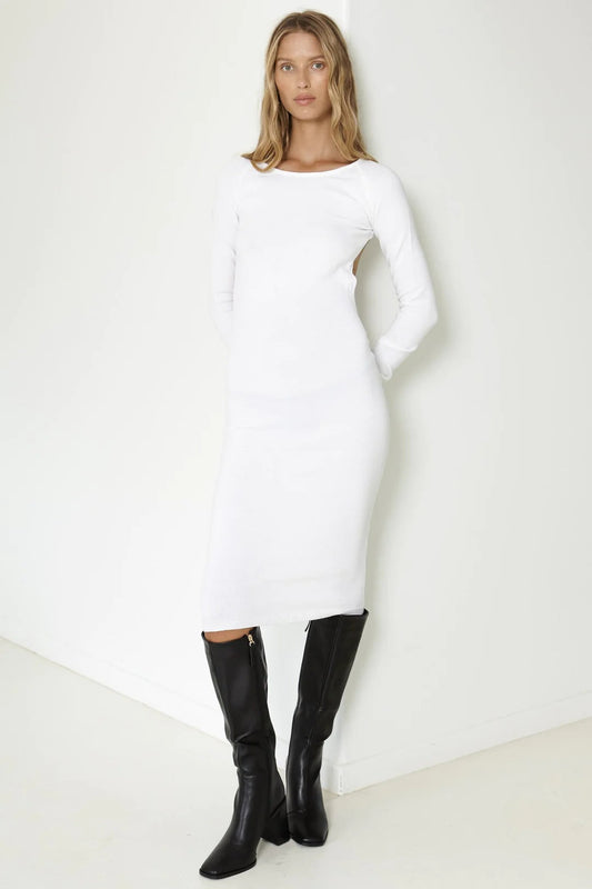 Mabel Midi Dress - White