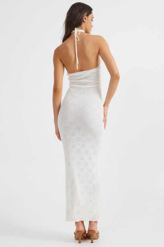 Aelia Halterneck Dress - White