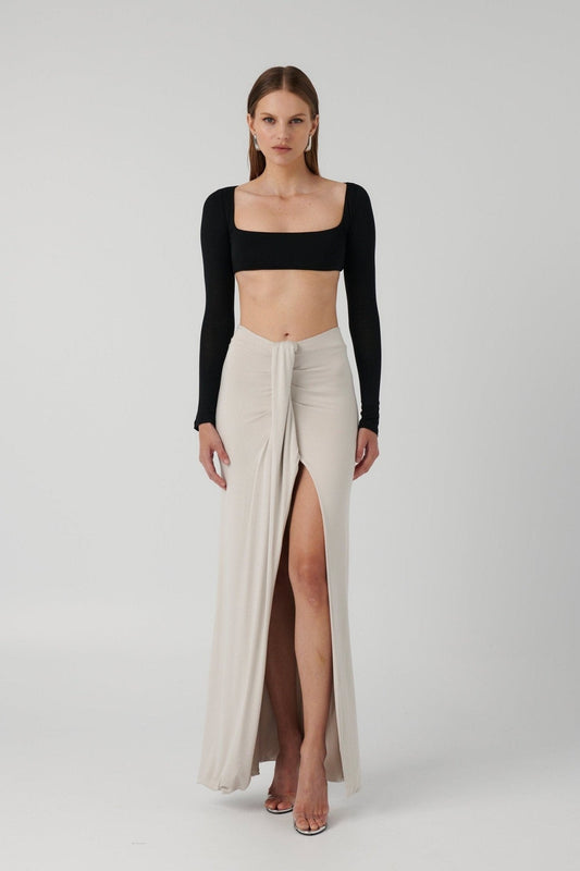 Gillian Maxi Skirt - Oyster