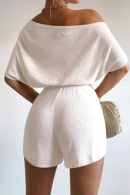Miami Knit Romper - White