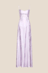 Dreamy Pink Straps Long Dress