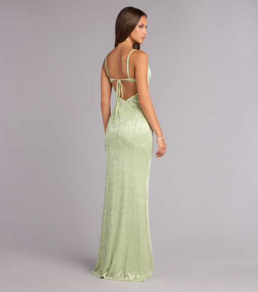 Alex Floral Tie-Back Formal Dress