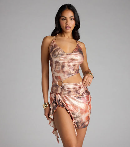 Glow Mode Activated Leopard Mini Dress