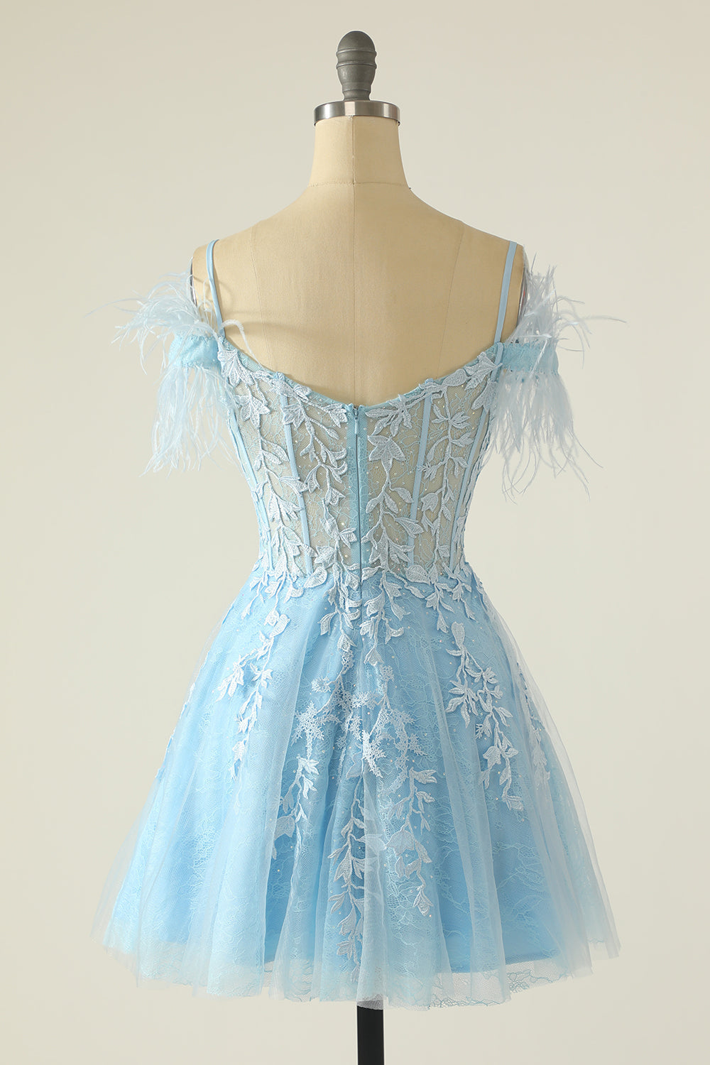 Princess Lavender Lace Short A-line Homecoming Dress