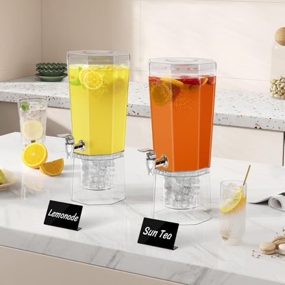 1 Gallon Drink Dispenser with Stand & Ice Cooling Base