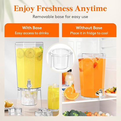 1 Gallon Drink Dispenser with Stand & Ice Cooling Base