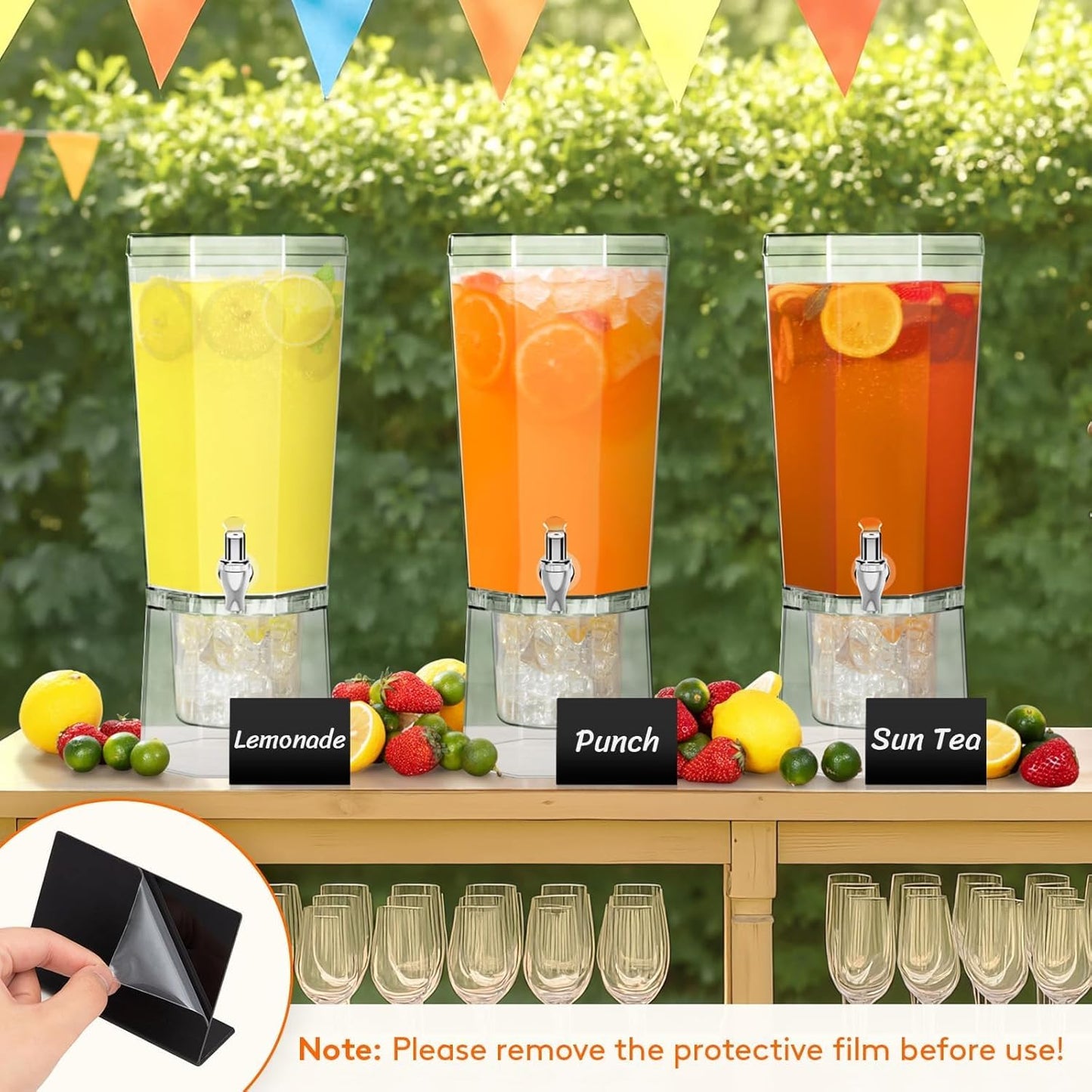 1 Gallon Drink Dispenser with Stand & Ice Cooling Base