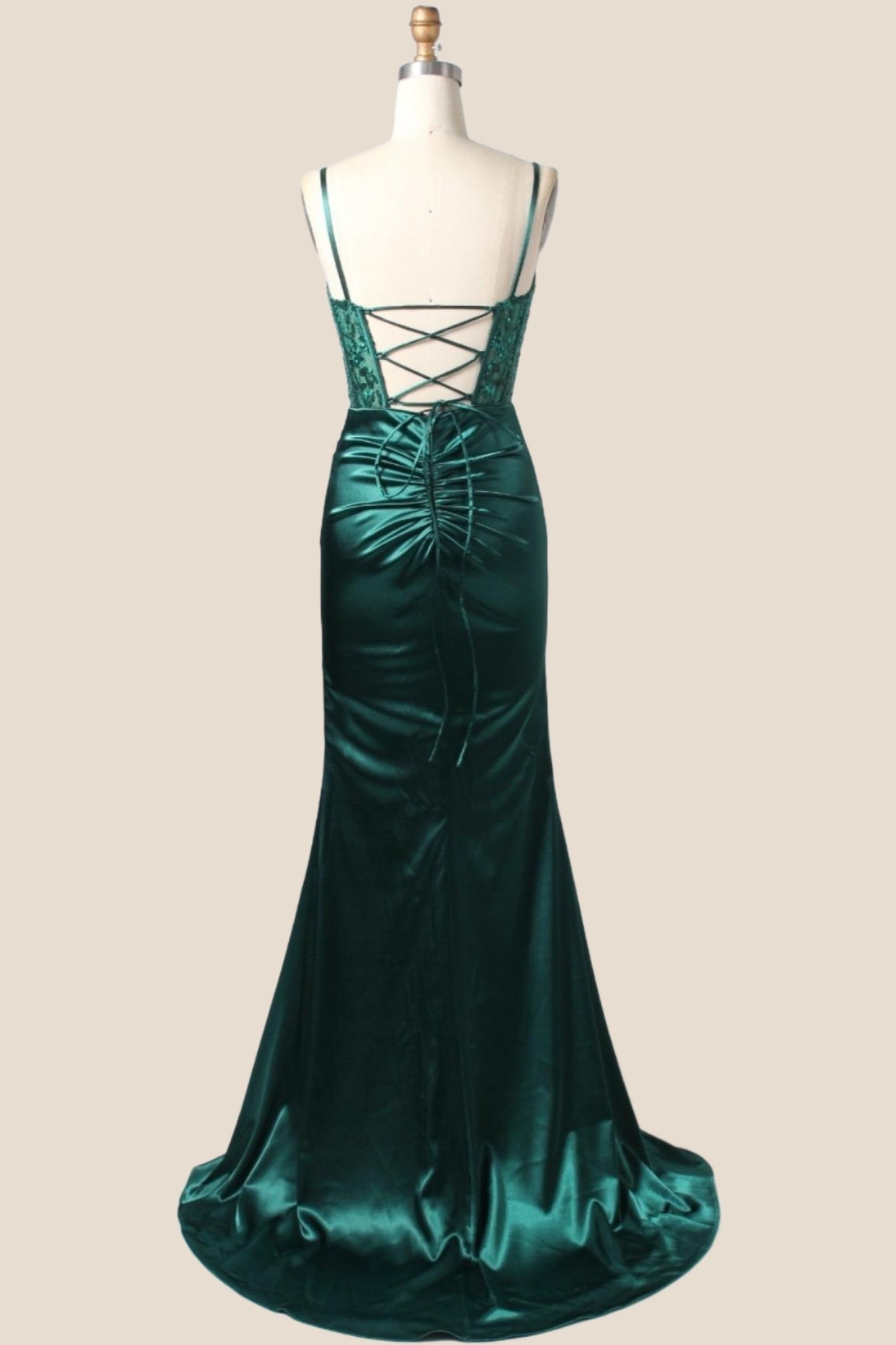 Royal Blue Appliques Ruched Mermaid Long Formal Dress