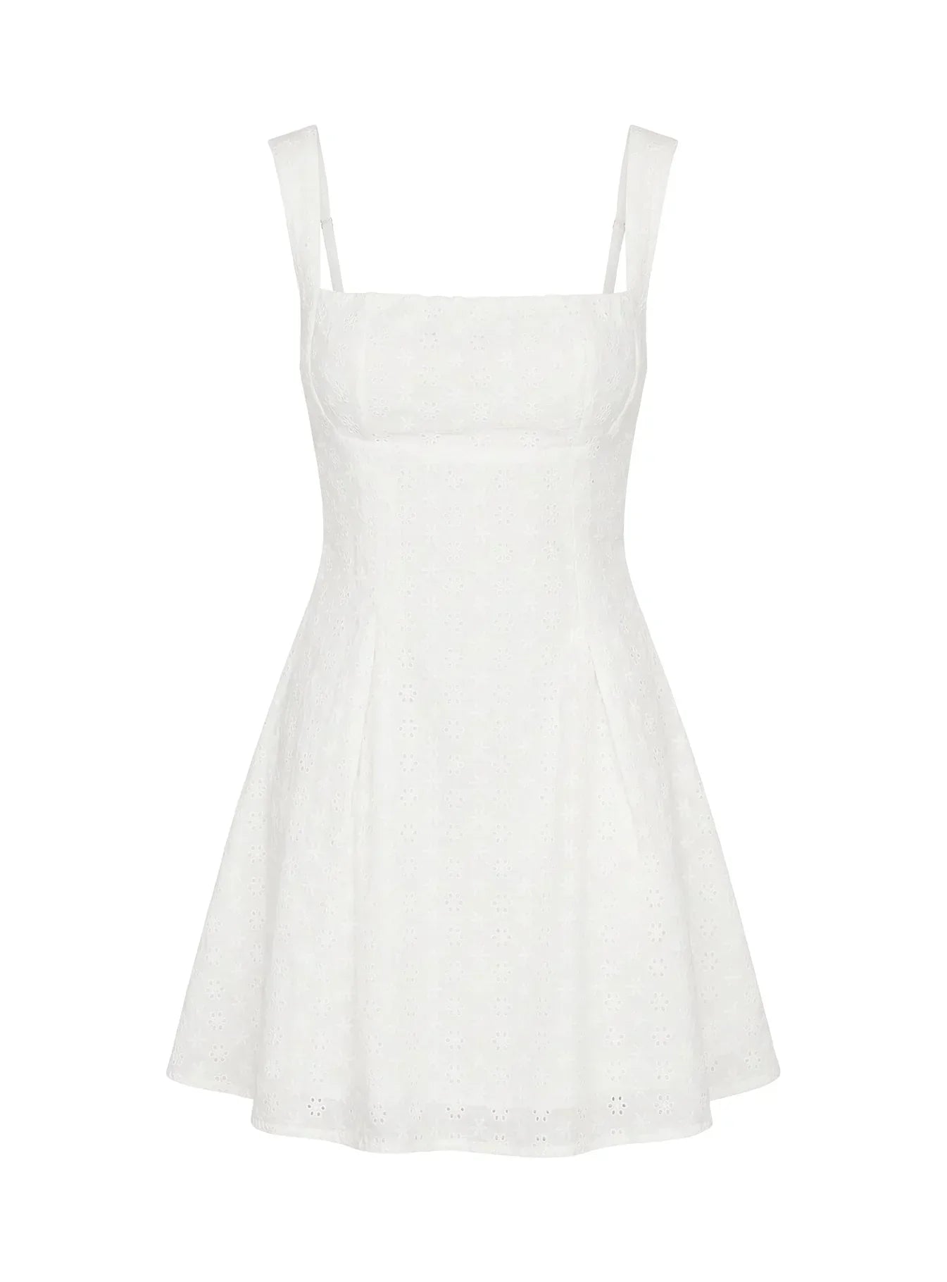 Xanthus Embroidered Mini Dress White