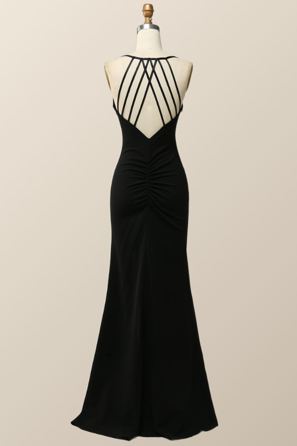 Simply Black Mermaid Long Dress with Slit