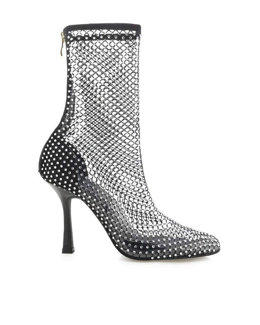 Bindi Heels - Black Satin Diamante