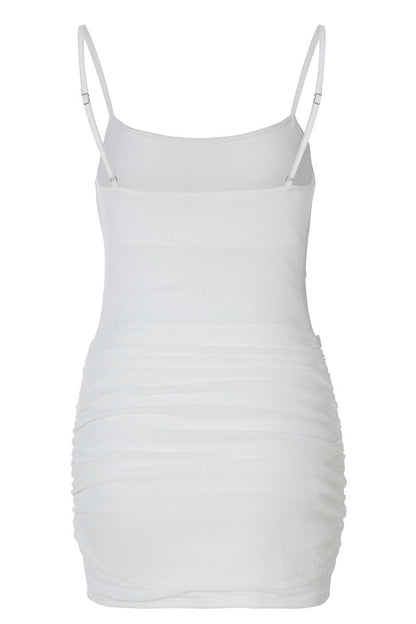 Simple Straps White Tight Dress