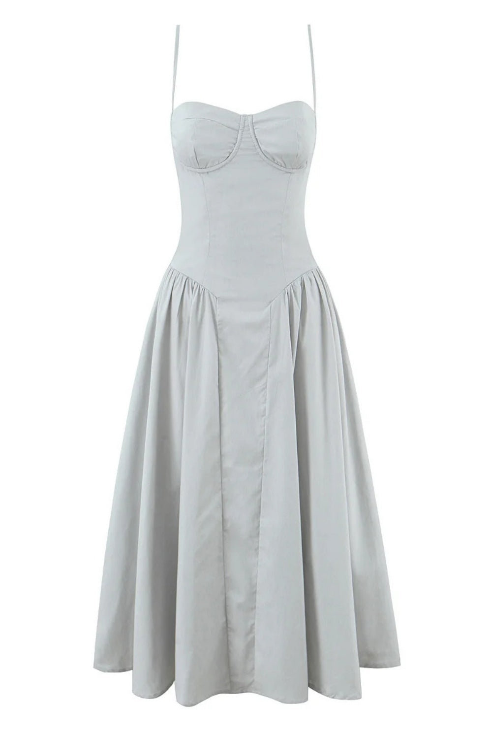 Red Spaghetti Strap Ruched Long Party Dress