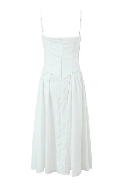 Red Spaghetti Strap Ruched Long Party Dress