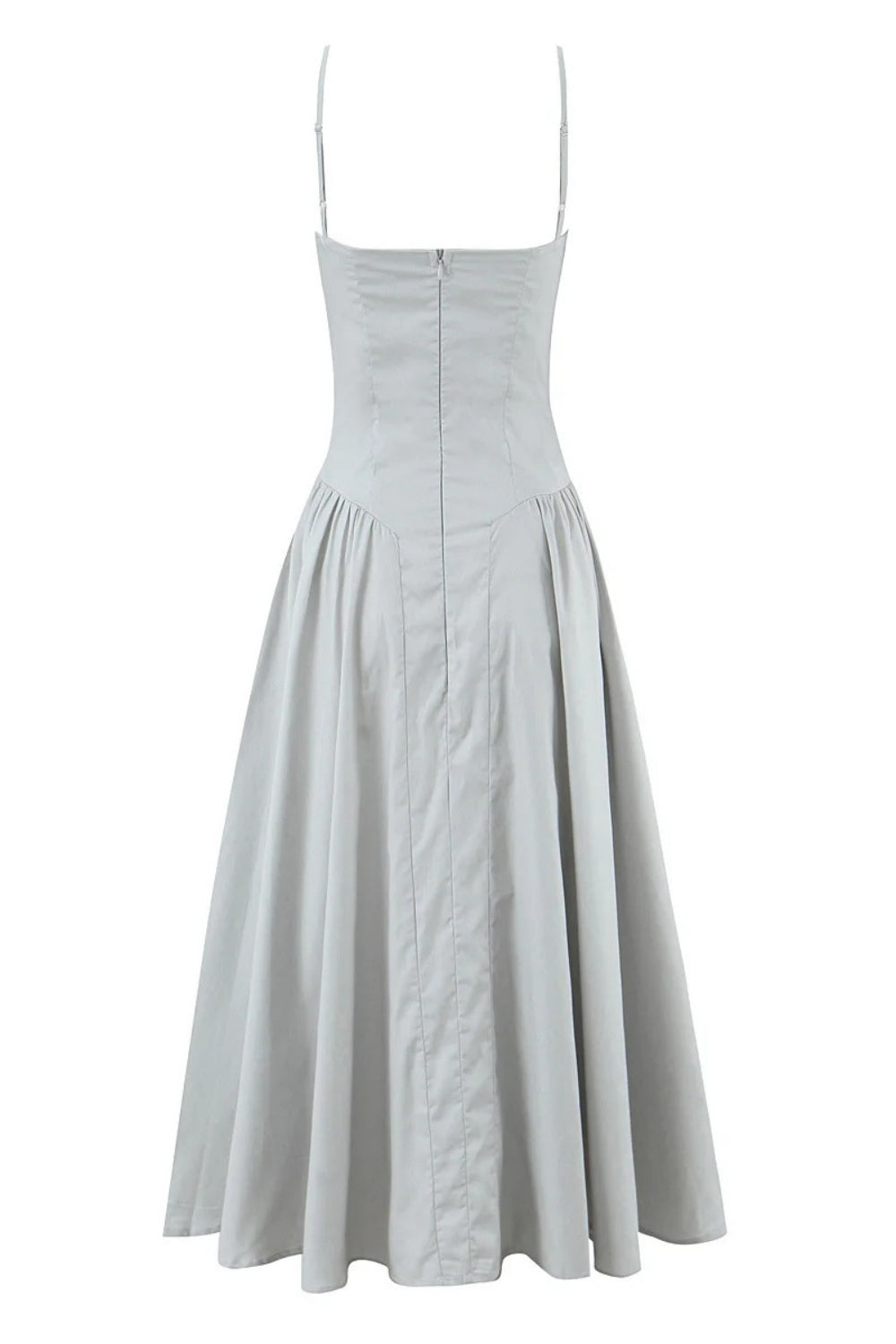 Red Spaghetti Strap Ruched Long Party Dress