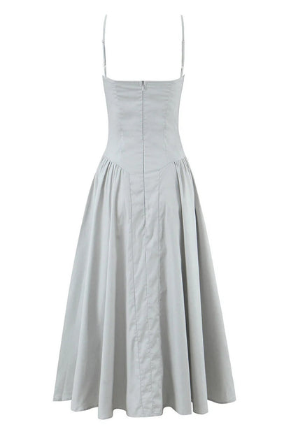 Red Spaghetti Strap Ruched Long Party Dress