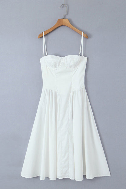 Red Spaghetti Strap Ruched Long Party Dress