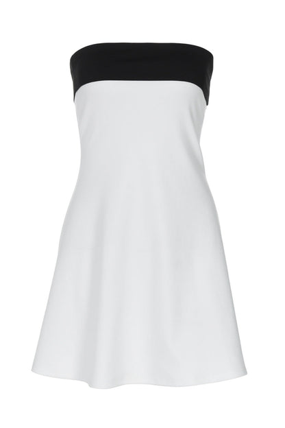 Strapless Blue and White A-line Short Dress