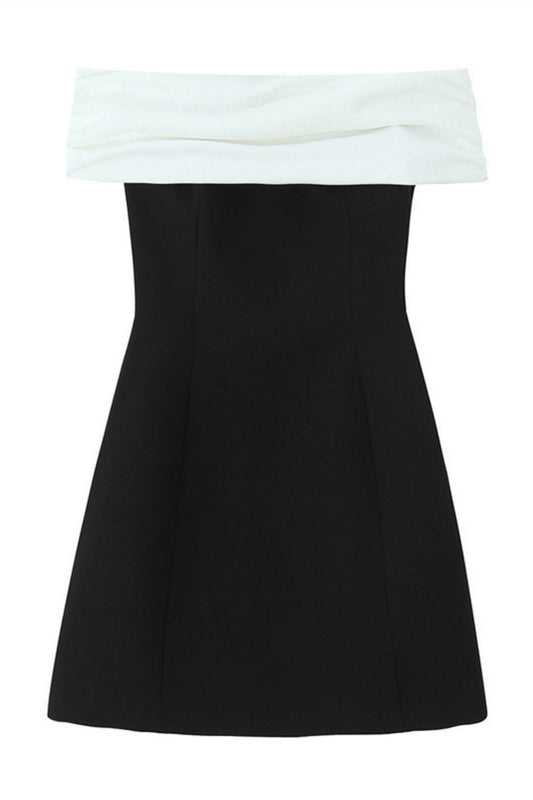 Off the Shoulder White Short Dress