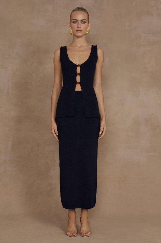 Nadina Midi Skirt - Black
