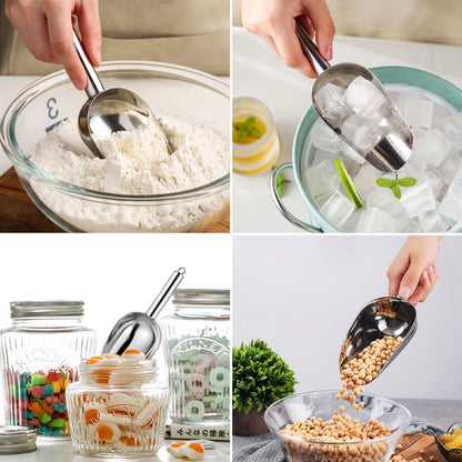 Stainless Steel Ice Scoop – 6 Oz Heavy Duty Kitchen Scoop