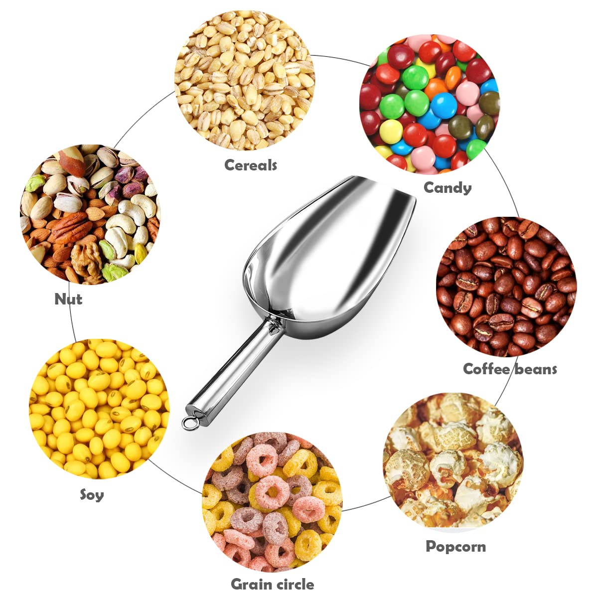 Stainless Steel Ice Scoop – 6 Oz Heavy Duty Kitchen Scoop