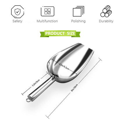 Stainless Steel Ice Scoop – 6 Oz Heavy Duty Kitchen Scoop