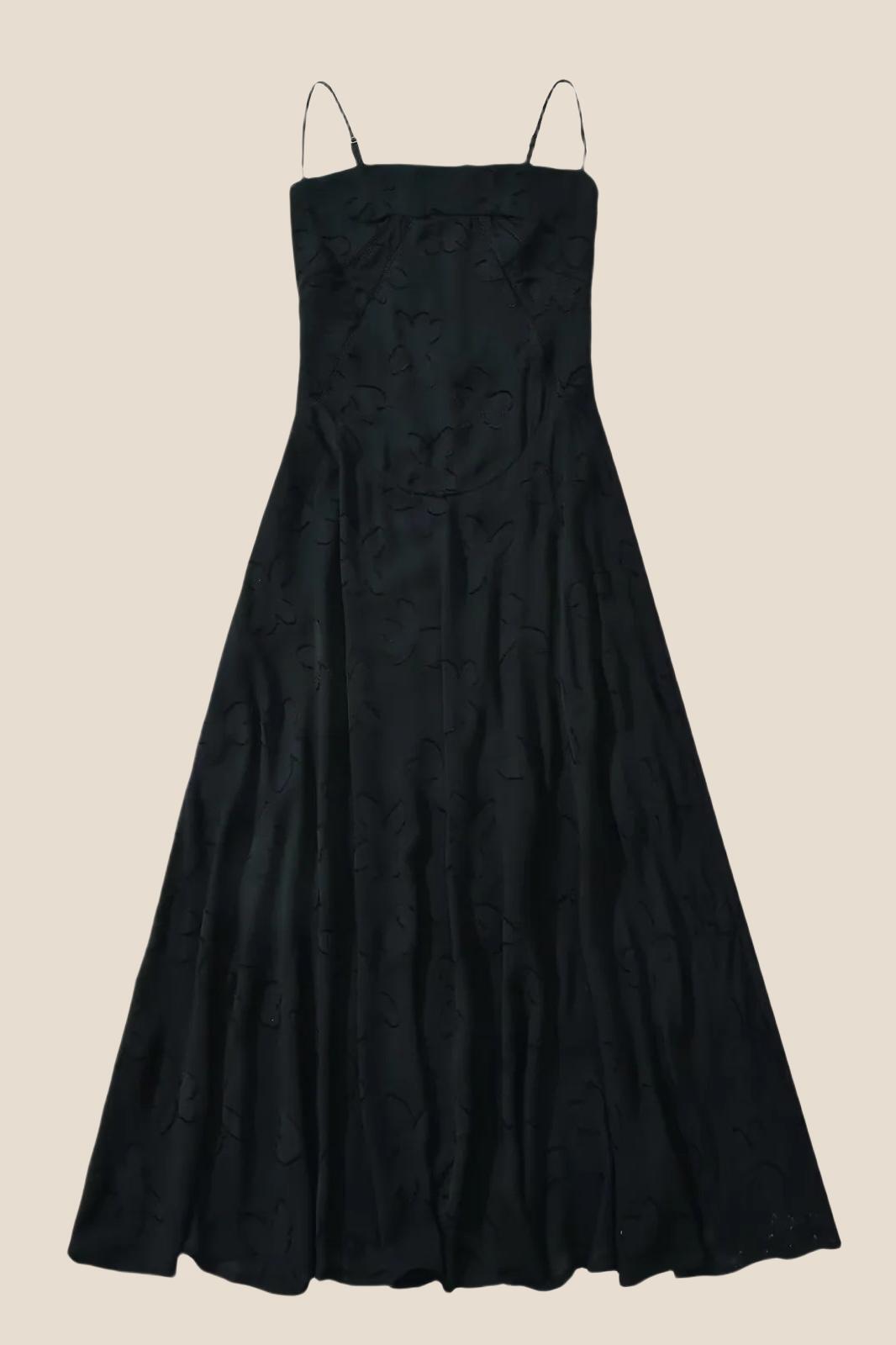 Spaghetti Straps Pink Lace A-line Long Dress