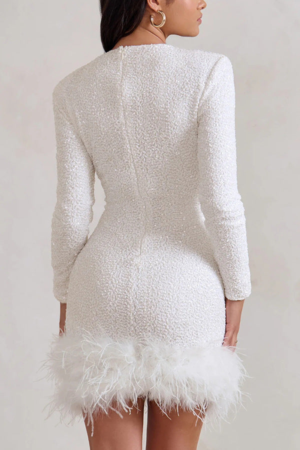 Mia - Feather Glamour Dress
