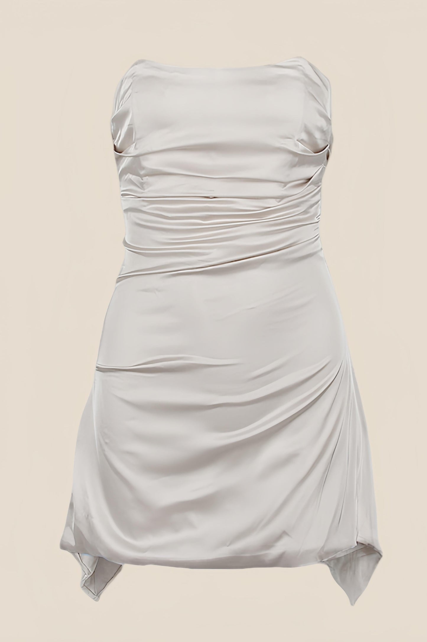 Strapless Black Ruched Short Homecoming Dress