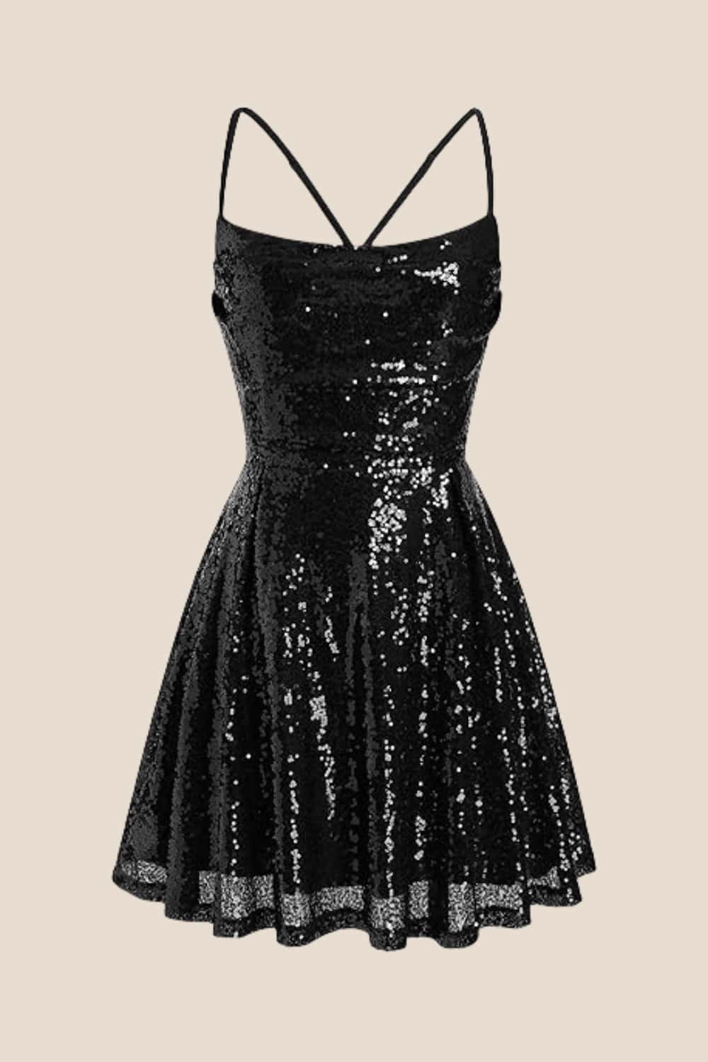 Square Neck Lilac Ruched Sequin Short Dress