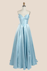 Sage Green Ruched Satin A-line Formal Dress