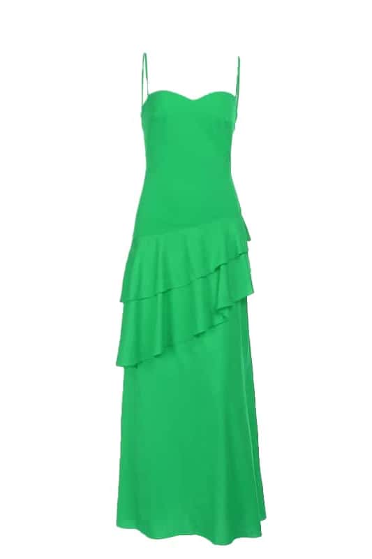 Straps Royal Blue Chiffon Tiered Maxi Dress