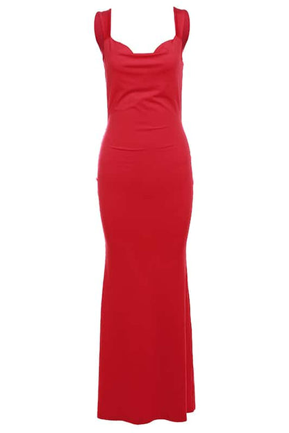 Sexy Fuchsia Backless Tight Bow Dress