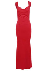 Sexy Fuchsia Backless Tight Bow Dress