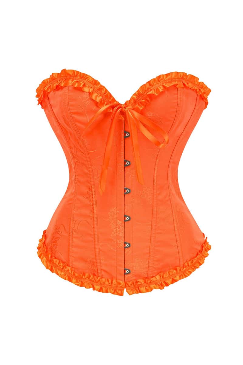 Sweetheart Sage Green Lace-Up Floral Corset