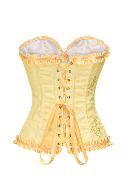 Sweetheart Lilac Lace-Up Floral Corset