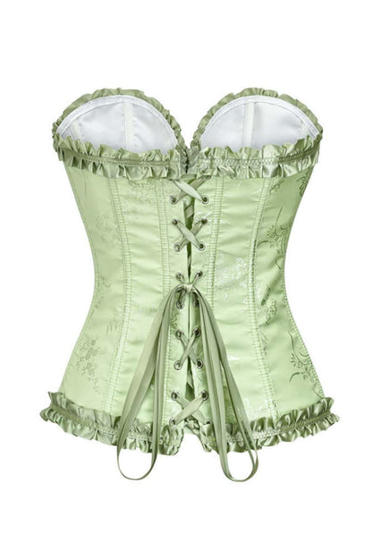 Sweetheart Lilac Lace-Up Floral Corset