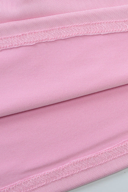 Off the Shoulder Pink Bodycon Short Dress with Ribbon