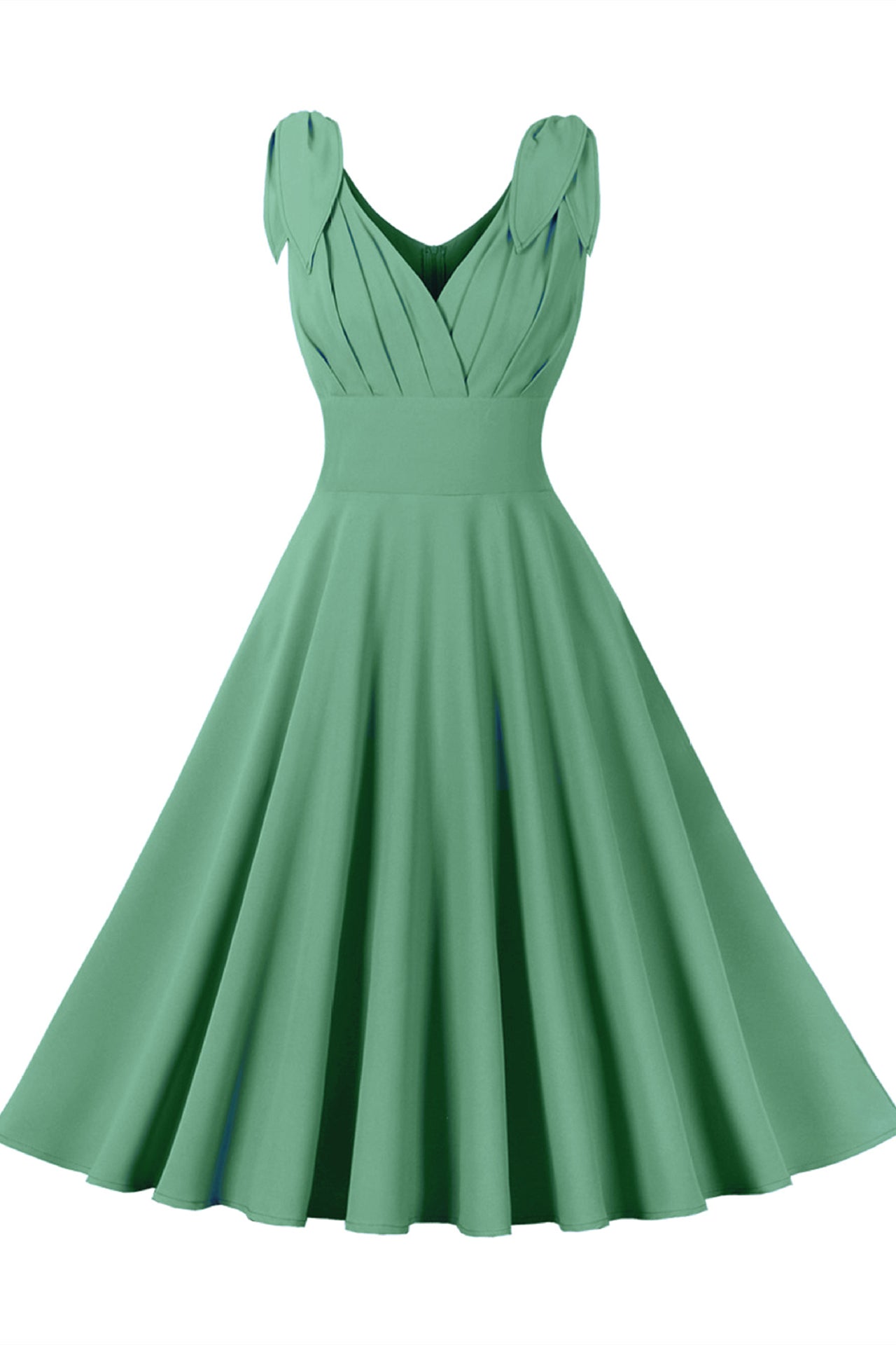 Tie Shoulder Navy Blue Swing Swing Dress