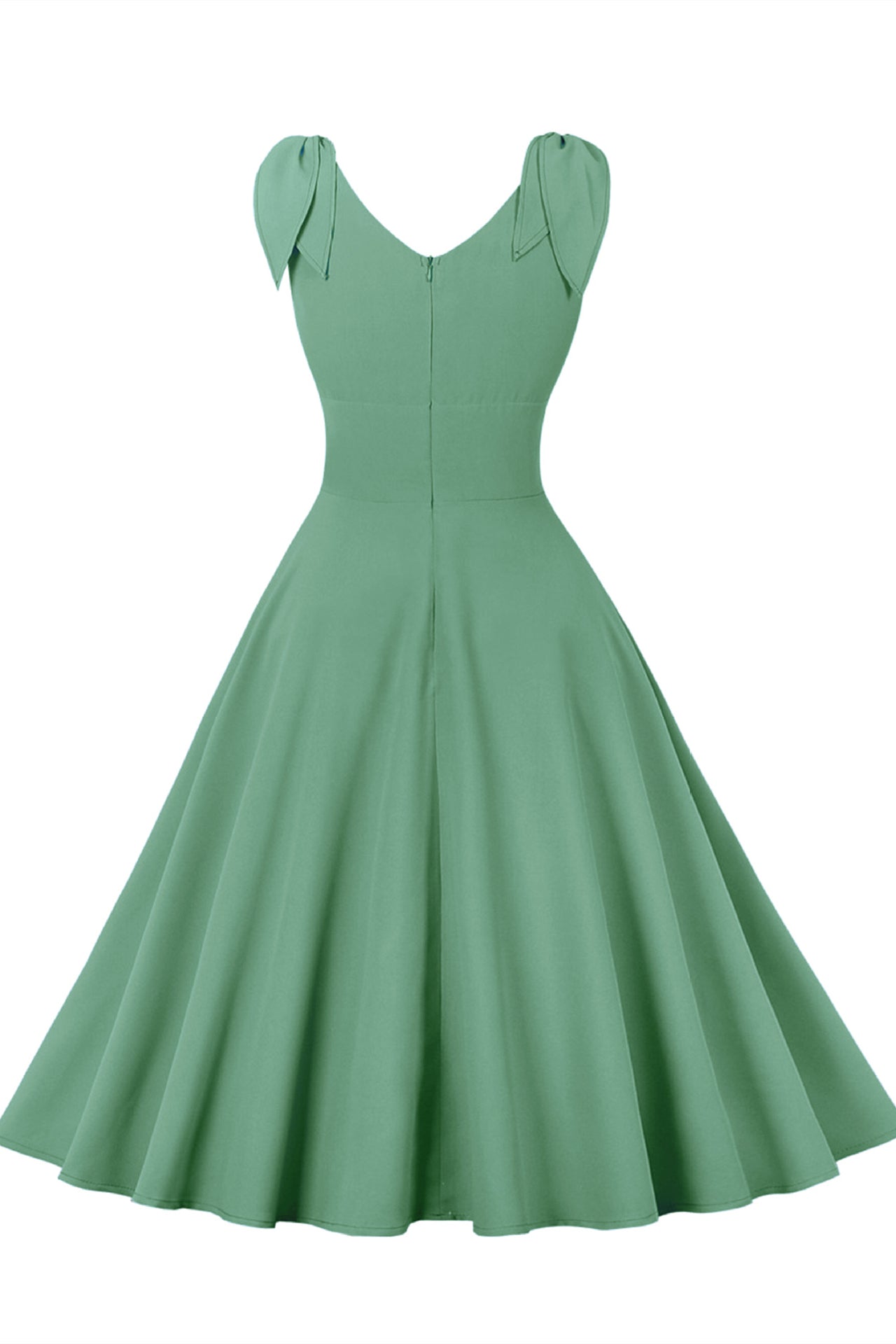 Tie Shoulder Navy Blue Swing Swing Dress